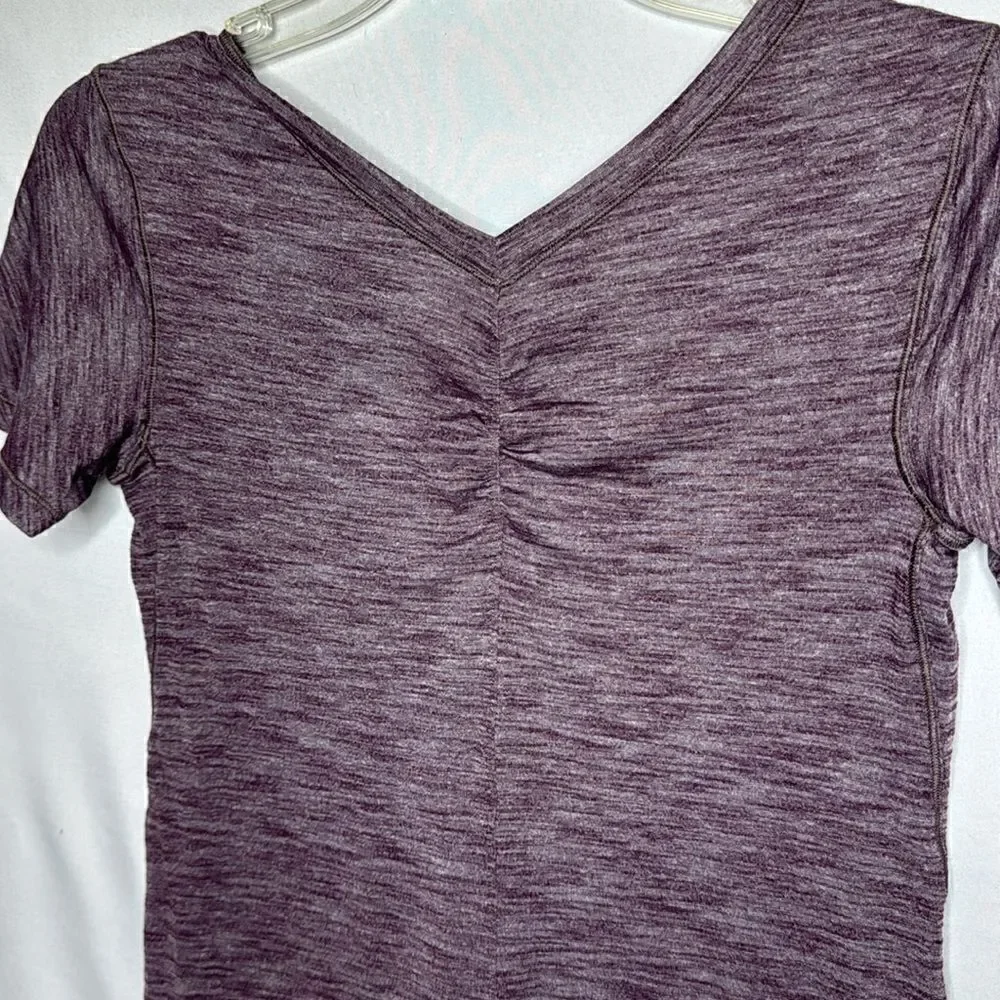Lululemon Heathered Purple Intense-Tee Short Sleeve Lightweight Top. Size 6.